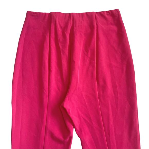 NWT Cinq à Sept Brianne Pintuck Crepe Pants Side Slit Hot Pink Women’s size 8 - Picture 6 of 10